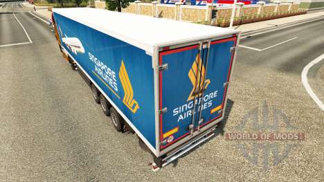 Singapore Airlines peau pour les remorques pour Euro Truck Simulator 2