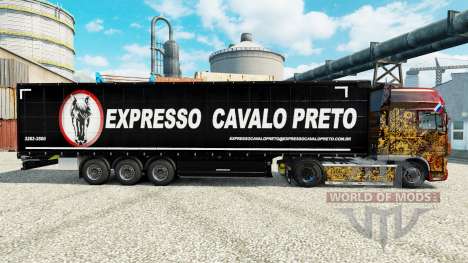 La peau Expresso Cavalo " Preto dans le semi pour Euro Truck Simulator 2