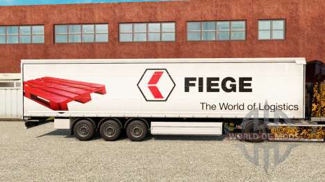 Haut Fiege auf einen Vorhang semi-trailer für Euro Truck Simulator 2