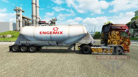 La peau Engemix ciment semi-remorque pour Euro Truck Simulator 2