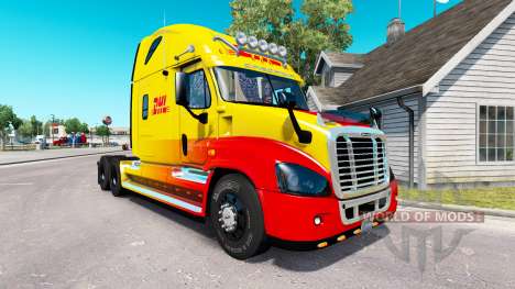Haut DHL für Zugmaschine Freightliner Cascadia für American Truck Simulator