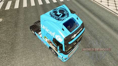 Unicef-skin für den Volvo truck für Euro Truck Simulator 2