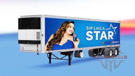 Pepsi Haut für den Kühlanhänger für American Truck Simulator