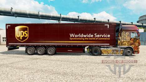 Haut-United Parcel Service für Anhänger für Euro Truck Simulator 2