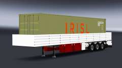 Flachbett-Auflieger mit container-Fracht für American Truck Simulator