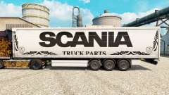 Blanc de peau de Camion Scania Pièces de semi-remorques pour Euro Truck Simulator 2