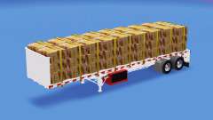 Die Auflieger-Plattform mit verschiedenen Lasten v1.1 für American Truck Simulator