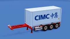 La semi-remorque conteneur de camion avec des charges différentes. pour American Truck Simulator