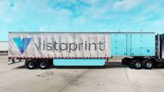 La peau Vistaprint sur un rideau semi-remorque pour American Truck Simulator