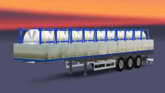 Plateau semi-remorque avec une cargaison de bobines d'acier pour Euro Truck Simulator 2
