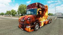 Flammen-skin für den truck Scania T für Euro Truck Simulator 2