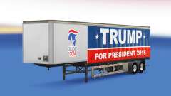 La peau Trump en 2016, sur un rideau semi-remorque pour American Truck Simulator
