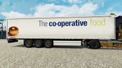 Haut Die co-operative food auf einen Vorhang semi-trailer für Euro Truck Simulator 2