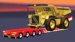 Tiefbett Schleppnetz Doll Vario mit Caterpillar 257M für Euro Truck Simulator 2