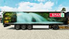 Haut Spar Natur Pur auf einem Vorhang semi-trailer für Euro Truck Simulator 2