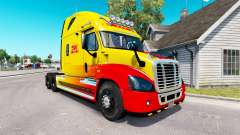 Haut DHL für Zugmaschine Freightliner Cascadia für American Truck Simulator
