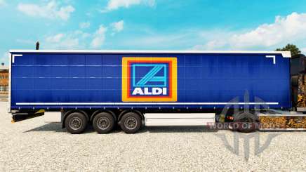 La peau Aldi sur un rideau semi-remorque pour Euro Truck Simulator 2