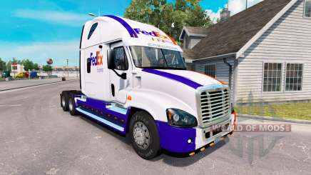 La peau sur la FedEx camion Freightliner Cascadia pour American Truck Simulator