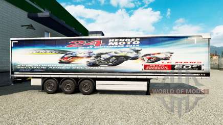 Skin 24heures du mans MOTO trailers pour Euro Truck Simulator 2