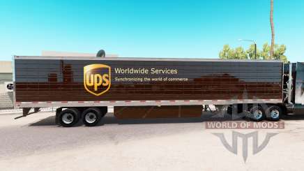 La peau UPS étendue de la remorque pour American Truck Simulator