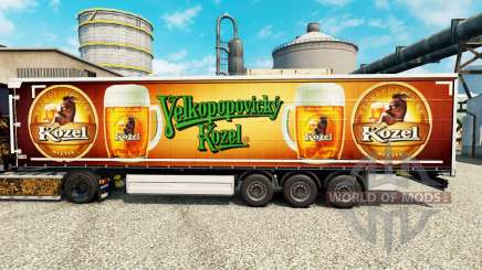 La peau Velkopopovicky Kozel pour les remorques pour Euro Truck Simulator 2