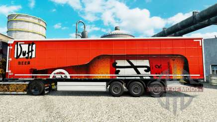 La peau Duff sur semi pour Euro Truck Simulator 2