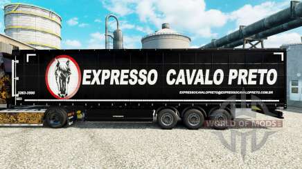 La peau Expresso Cavalo " Preto dans le semi pour Euro Truck Simulator 2