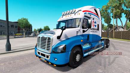 Скин Amérique du Nord на Freightliner Cascadia pour American Truck Simulator