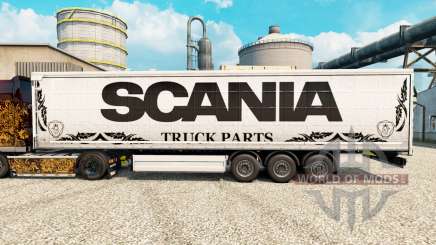 Blanc de peau de Camion Scania Pièces de semi-remorques pour Euro Truck Simulator 2