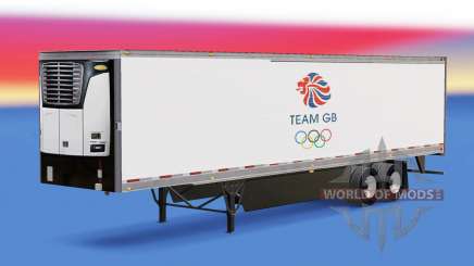 La peau de l'Équipe de GO sur frigorifique semi-remorque pour American Truck Simulator