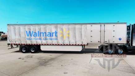 La peau Walmart sur un rideau semi-remorque pour American Truck Simulator