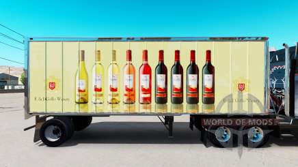 Haut E. & J. Gallo Winery in kleinen trailer für American Truck Simulator