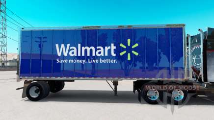 La peau Walmart sur la petite remorque pour American Truck Simulator