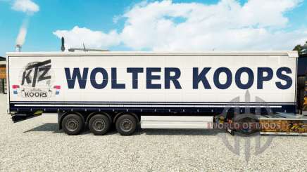 Wolter Koops de la peau pour rideau semi-remorque pour Euro Truck Simulator 2