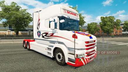 La peau blanche pour camion Scania T pour Euro Truck Simulator 2