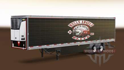 La peau des Hells Angels sur frigorifique semi-remorque pour American Truck Simulator
