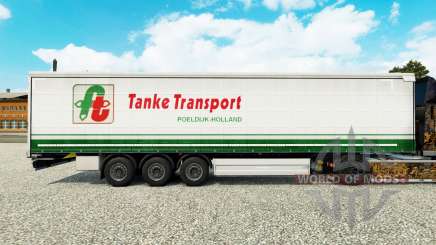 La peau Tanke de Transport sur semi-remorque-rideaux pour Euro Truck Simulator 2