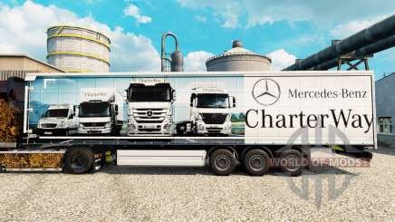 La peau Mercedes-Benz Charte Façon sur les remorques pour Euro Truck Simulator 2