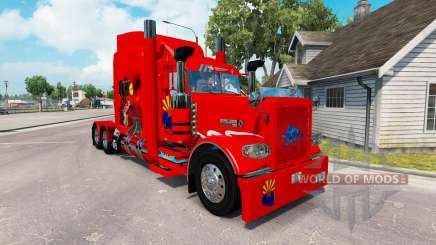 La peau de l'Arizona USA tracteur Rouge Peterbilt 389 pour American Truck Simulator