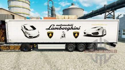 La peau Lamborghini semi-remorques pour Euro Truck Simulator 2