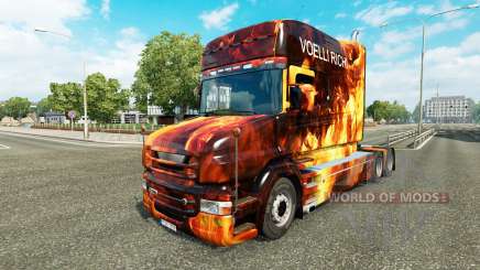 Les flammes de la peau pour camion Scania T pour Euro Truck Simulator 2