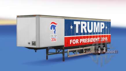 La peau Trump en 2016, sur un rideau semi-remorque pour American Truck Simulator