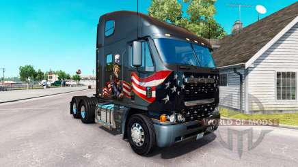 La peau de l'Oncle Sam sur le camion Freightliner Argosy pour American Truck Simulator