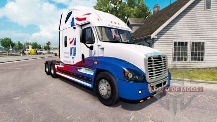 De la peau A. T. Un tracteur Freightliner Cascadia pour American Truck Simulator