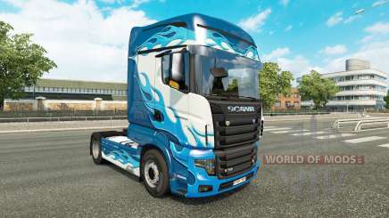 Flamme bleue de la peau pour Scania camion R700 pour Euro Truck Simulator 2