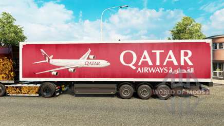 Die Qatar Airways Haut für Anhänger für Euro Truck Simulator 2