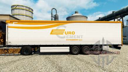 La peau Eurocement groupe sur semi pour Euro Truck Simulator 2