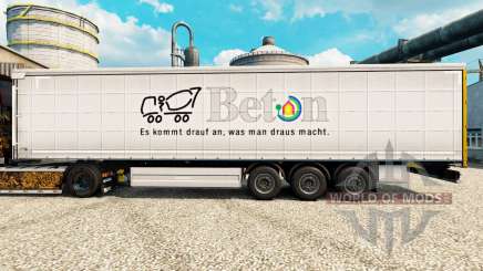 La peau Beton sur semi pour Euro Truck Simulator 2