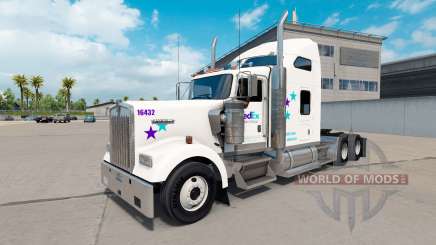 Скин FedEx Custom Critical на Kenworth W900 pour American Truck Simulator