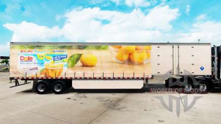 Haut Dole auf einem Vorhang semi-trailer für American Truck Simulator